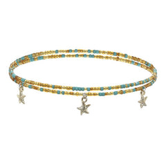 Colorful Beaded Body Chain Elastic String Waist Chain