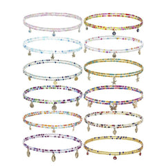 Colorful Beaded Body Chain Elastic String Waist Chain