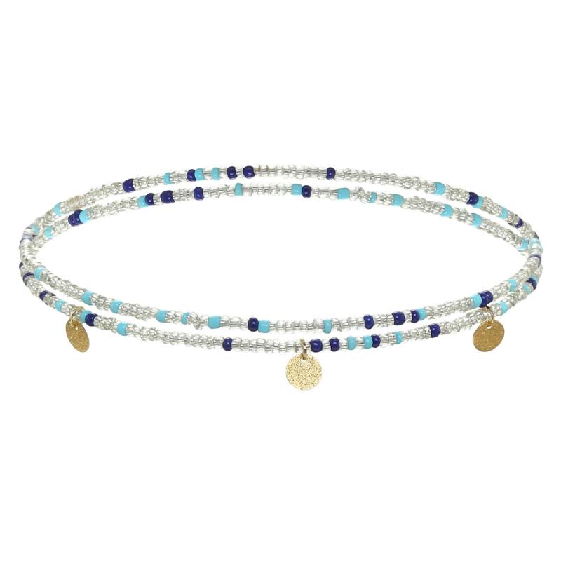 Colorful Beaded Body Chain Elastic String Waist Chain