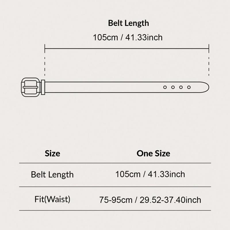 Glitter Thin Belt With Metal Buckle For Women