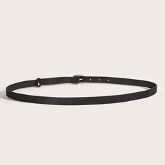 Glitter Thin Belt With Metal Buckle For Women