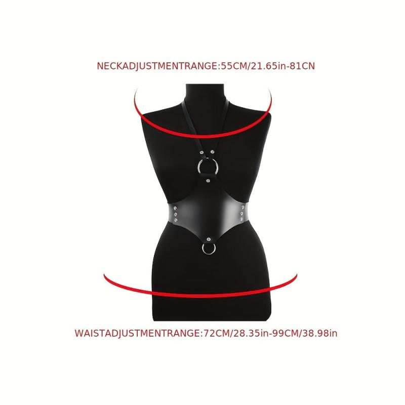 Studded Harness Belt Punk Adjustable Corset Belt For Women