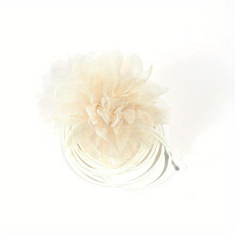 Mesh Flower Sash Belt Lace Up Waist Belt for Women