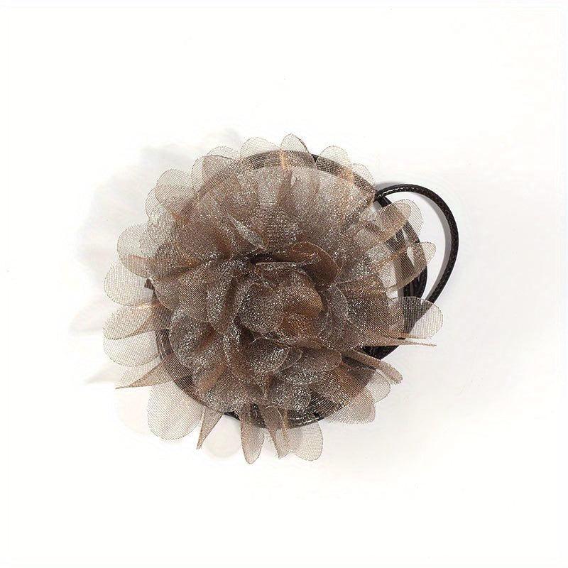 Mesh Flower Sash Belt Lace Up Waist Belt for Women