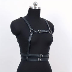 Double Layer Punk Waist Belt Body Harness Belt Vintage Gothic Vest Belt