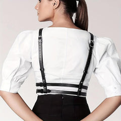 Double Layer Punk Waist Belt Body Harness Belt Vintage Gothic Vest Belt