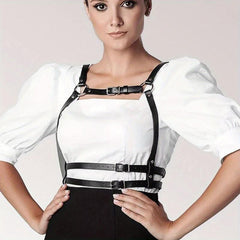 Double Layer Punk Waist Belt Body Harness Belt Vintage Gothic Vest Belt