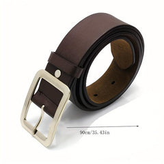 Men's Square Buckle Casual Belt for Pants Jeans