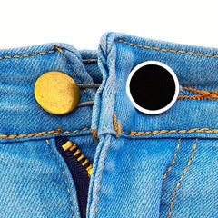 3pcs Jeans Buckle Elastic Waist Extension Adjustable Button