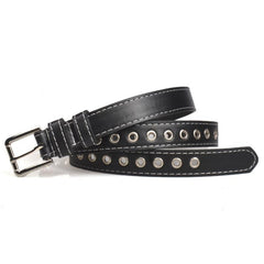 Women's Thin No Hole Eyelet Belt For Jeans Pants Dress