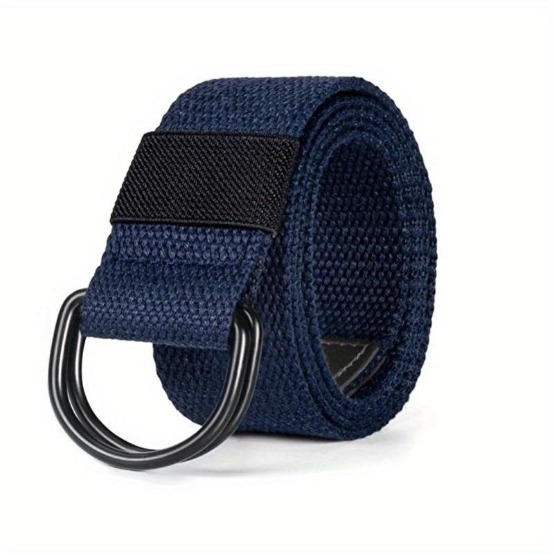Men's Double D Ring Buckle Belt Casual Canvas Belt