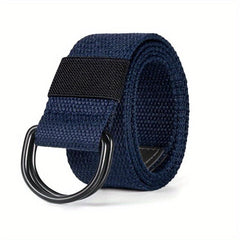 Men's Double D Ring Buckle Belt Casual Canvas Belt