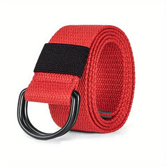 Men's Double D Ring Buckle Belt Casual Canvas Belt