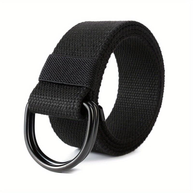 Men's Double D Ring Buckle Belt Casual Canvas Belt
