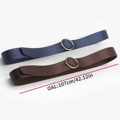 Unisex Braided Waist Belt Round Buckle Casual Nylon Belts