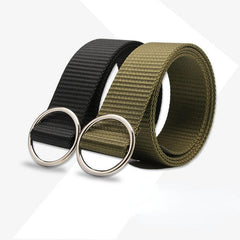 Unisex Braided Waist Belt Round Buckle Casual Nylon Belts