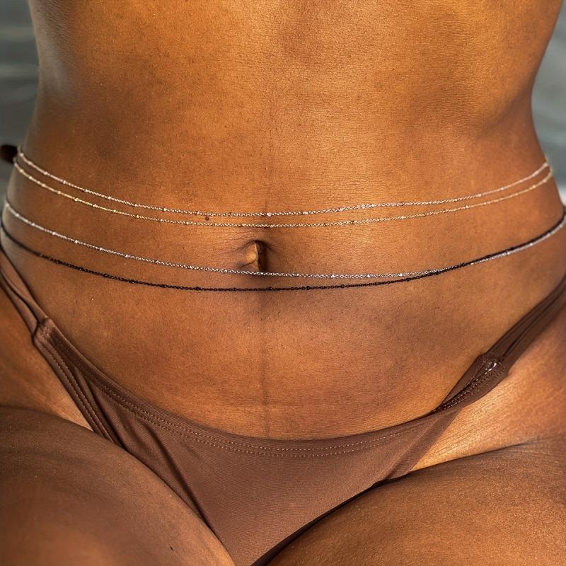 Boho Metal Belly Beach Chain Classic Decorative Body Chain Girdle For Women