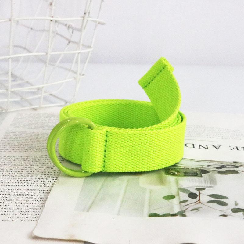 Canvas Belt Solid Decorative Belt For Women Girls