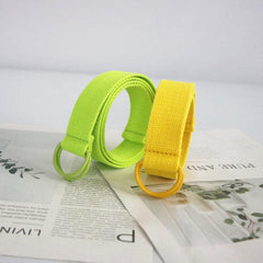 Canvas Belt Solid Decorative Belt For Women Girls