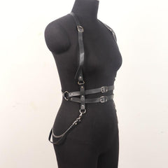 Body Harness Belt Corset Pu Leather Waist Belt Gothic Belt Suspenders