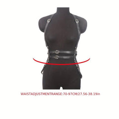 Body Harness Belt Corset Pu Leather Waist Belt Gothic Belt Suspenders