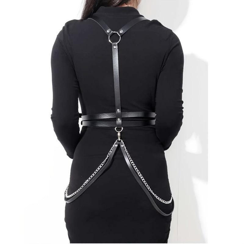 Body Harness Belt Corset Pu Leather Waist Belt Gothic Belt Suspenders