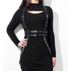 Body Harness Belt Corset Pu Leather Waist Belt Gothic Belt Suspenders