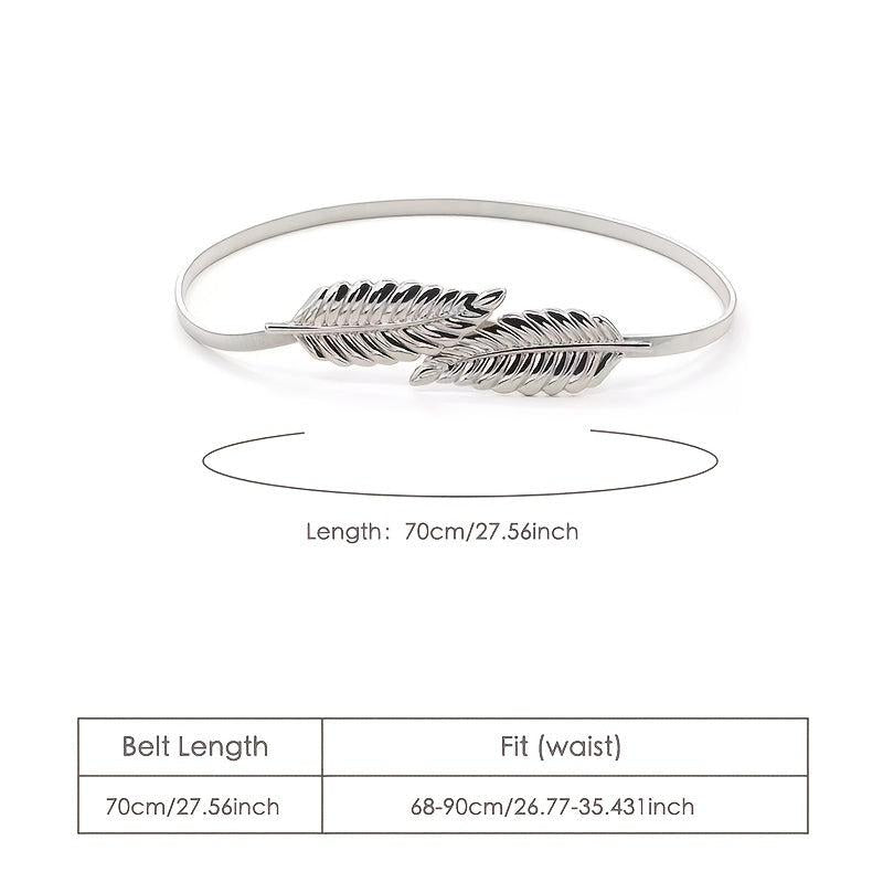 Elastic Leaf Waist Belt for Dress Skirts Jeans Pant
