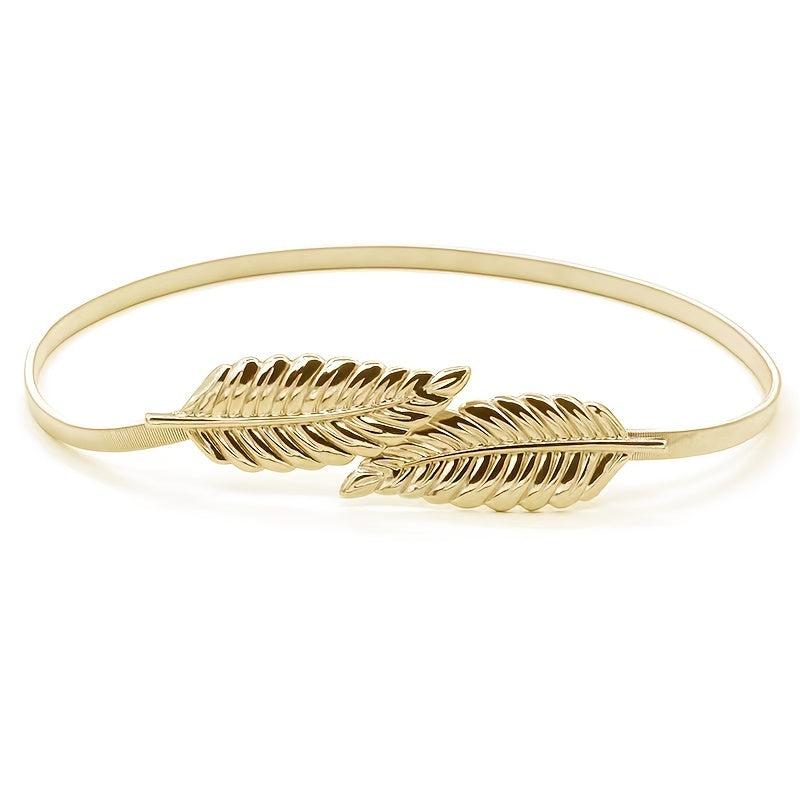 Elastic Leaf Waist Belt for Dress Skirts Jeans Pant
