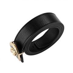 Cowhide Beauty Head Smooth Buckle Leather Belt For Men