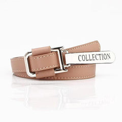 Alloy Buckle PU Belt for Women Girls