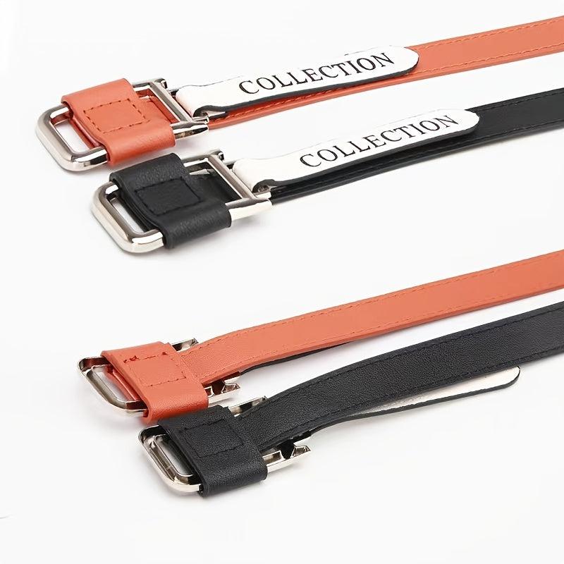Alloy Buckle PU Belt for Women Girls