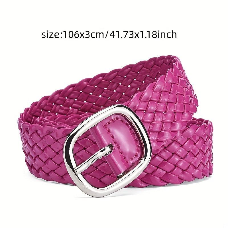 Y2K Candy Braid Belt PU Waist Belt for Women