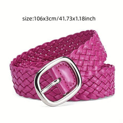 Y2K Candy Braid Belt PU Waist Belt for Women