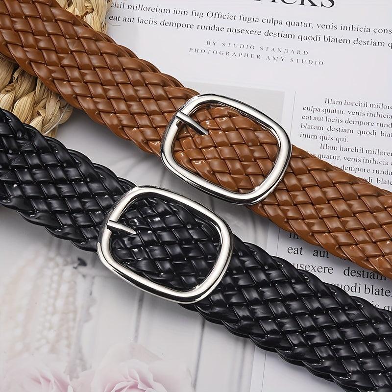 Y2K Candy Braid Belt PU Waist Belt for Women