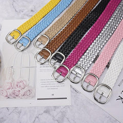 Y2K Candy Braid Belt PU Waist Belt for Women