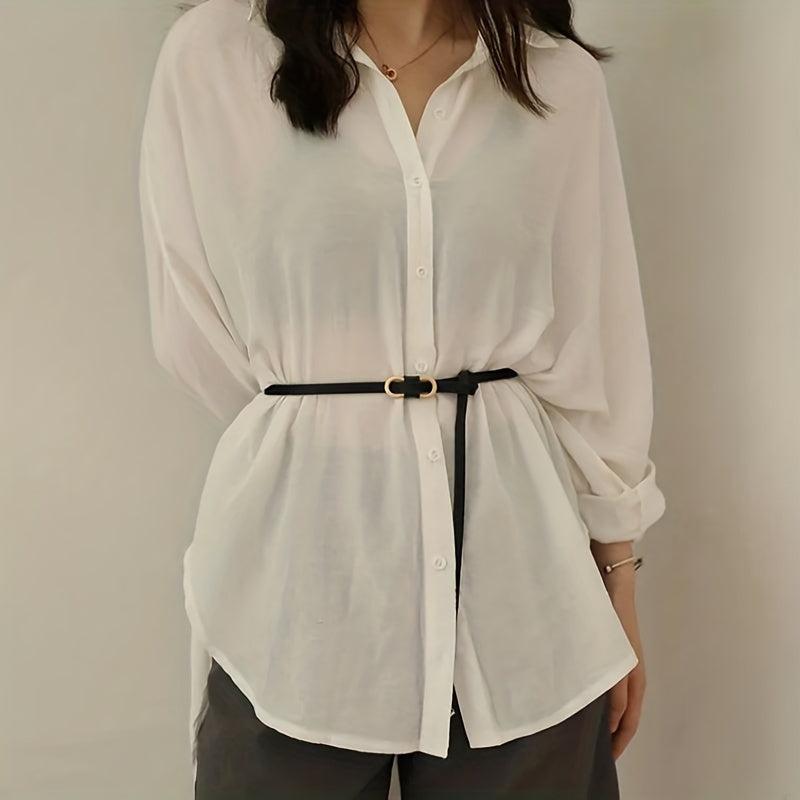 Women's Thin PU Dress Belt Vintage Soft Waistband