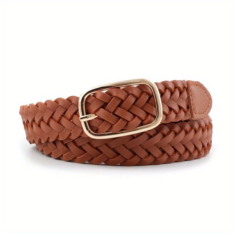 Classic Solid Braid Belt Vintage Pin Buckle Jeans Pants Belt