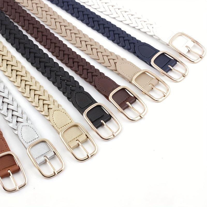 Classic Solid Braid Belt Vintage Pin Buckle Jeans Pants Belt
