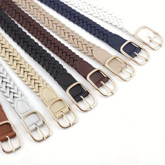 Classic Solid Braid Belt Vintage Pin Buckle Jeans Pants Belt