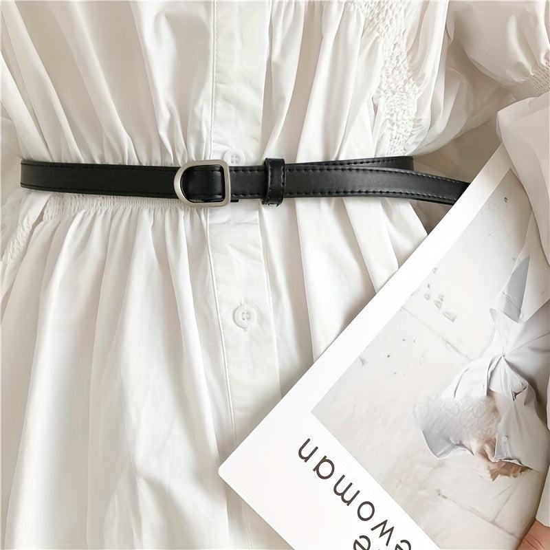 Women's Non-Porous Thin Belt for Jeans and Pants