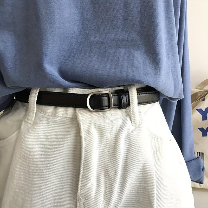 Women's Non-Porous Thin Belt for Jeans and Pants