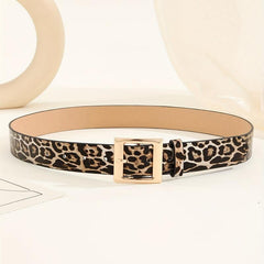 Leopard Print Belt PU Leather Casual Girdle For Women
