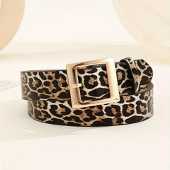 Leopard Print Belt PU Leather Casual Girdle For Women