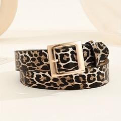 Leopard Print Belt PU Leather Casual Girdle For Women