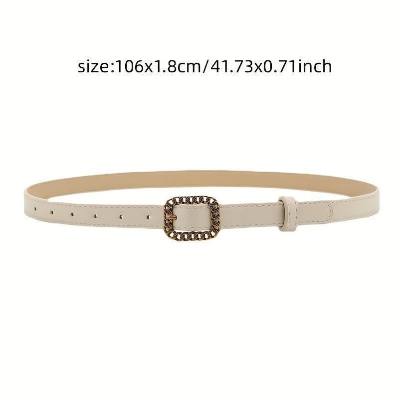 Vintage Hollow Out Buckle PU Waist Belt for Women