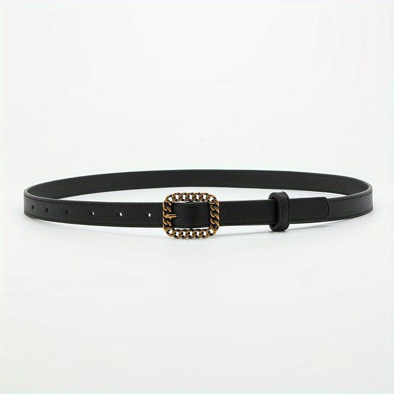 Vintage Hollow Out Buckle PU Waist Belt for Women