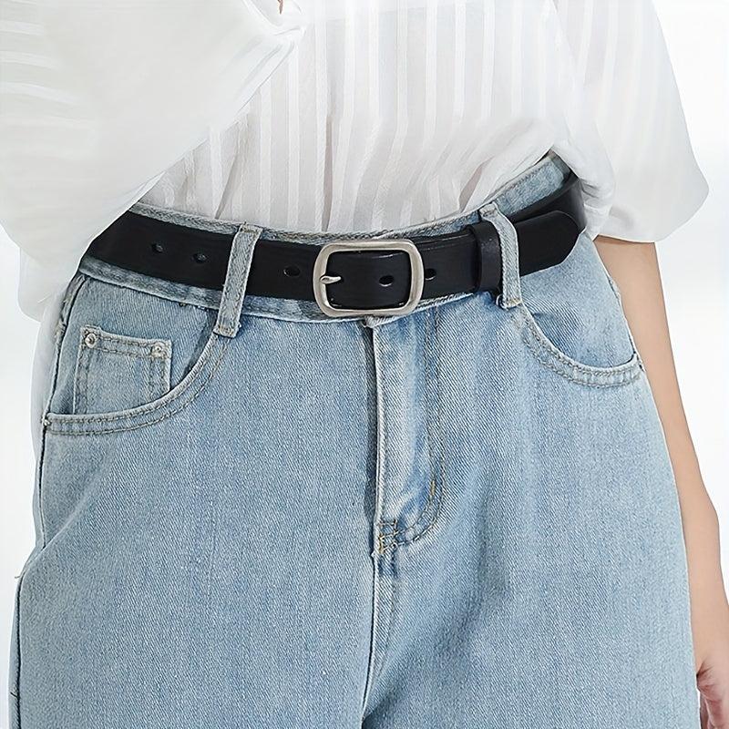 Vintage Leather Belt Solid Casual Jeans Pants Belt Unisex