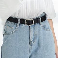 Vintage Leather Belt Solid Casual Jeans Pants Belt Unisex