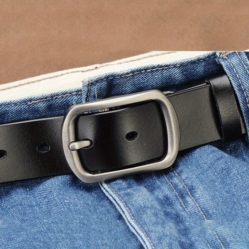Vintage Leather Belt Solid Casual Jeans Pants Belt Unisex